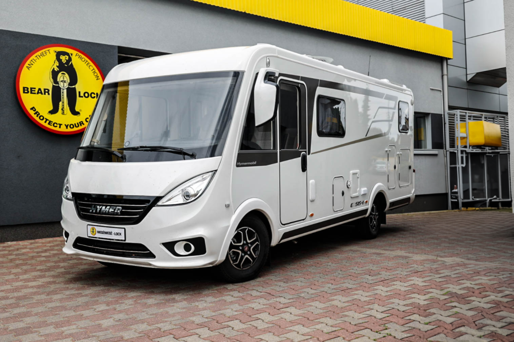 Hymer Exis bobil med komplett installert tyverisikringssystem