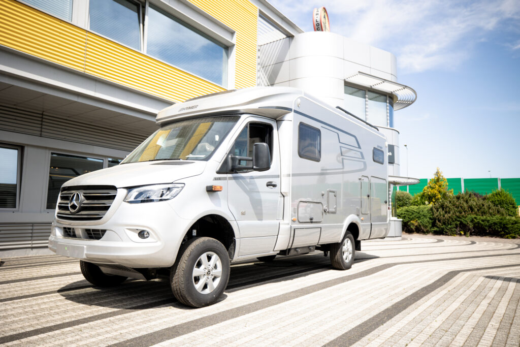 Mercedes Hymer bobil med komplett installert sikkerhetssystem